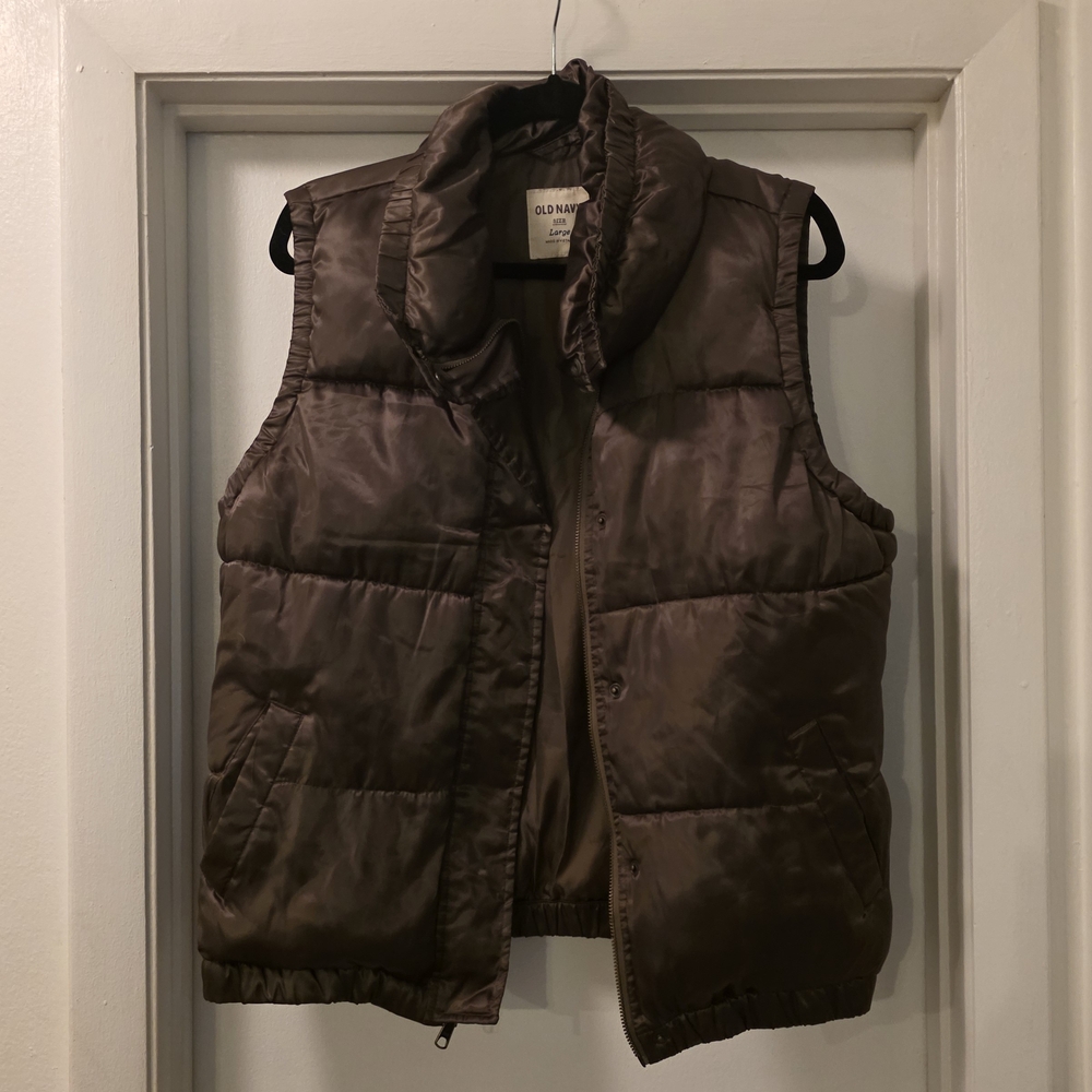 Old Navy Olive Green Puffer Vest